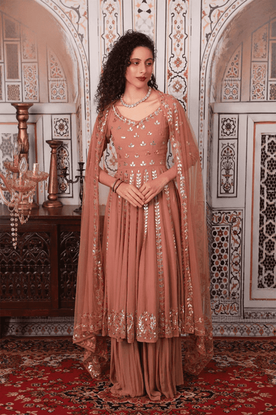 Esha Koul- Champaign Anarkali set - The Grand Trunk