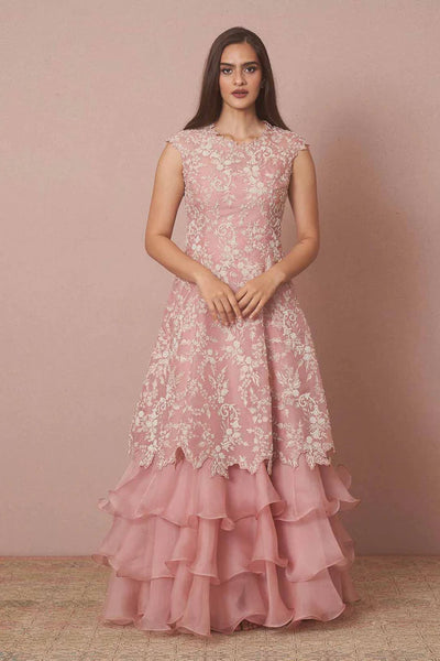 Anushree Reddy layered ruffle dress - The Grand Trunk