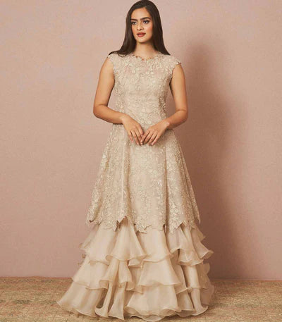 Anushree Reddy layered ruffle dress - The Grand Trunk