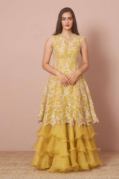 Anushree Reddy layered ruffle dress - The Grand Trunk