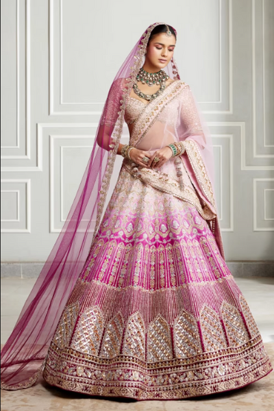 Oyster Gold Dori Embroidered Lehenga Set - The Grand Trunk