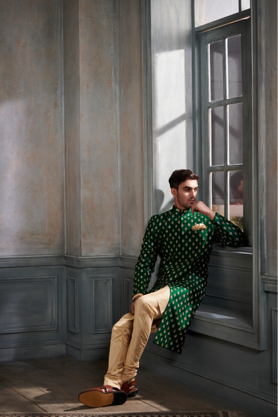 Paroksh Sherwani – Green - The Grand Trunk