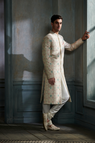 Aansh Sherwani – Cream - The Grand Trunk