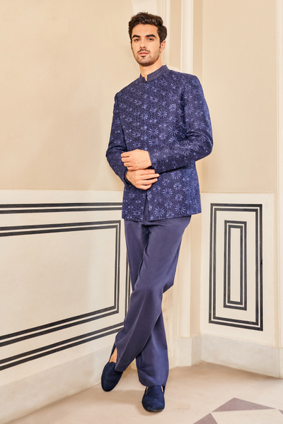 Morad Bandhgala-Navy - The Grand Trunk