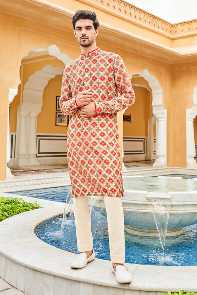 Hunar Kurta - Beige - The Grand Trunk