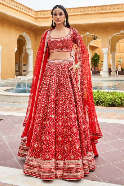 ADAKARA LEHENGA - RED - The Grand Trunk