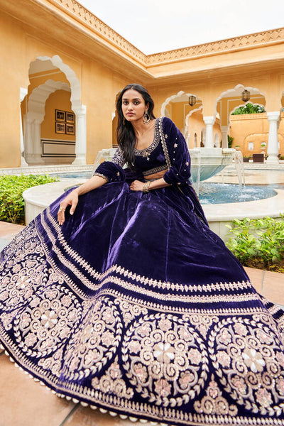 FAUZIA LEHENGA -PURPLE - The Grand Trunk