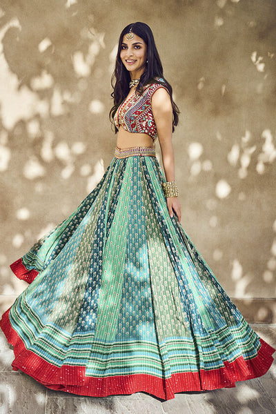 Kavi Lehenga - Sage - The Grand Trunk