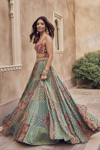 Iara Lehenga - Sage - The Grand Trunk