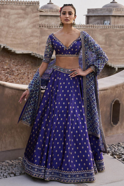 Ezra Lehenga - Blue - The Grand Trunk