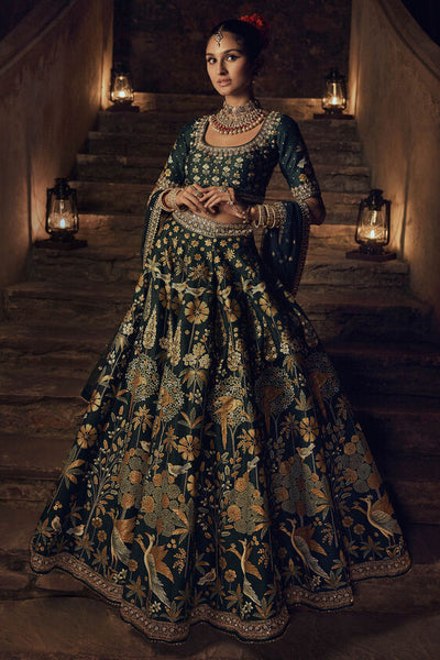 Kimaya Lehenga - Green - The Grand Trunk