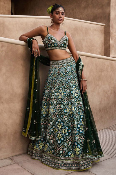 KANMANI LEHENGA - GREEN - The Grand Trunk