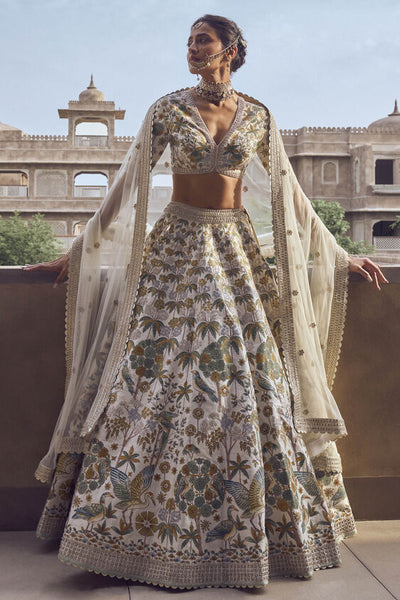 Unmai Lehenga - Cream - The Grand Trunk