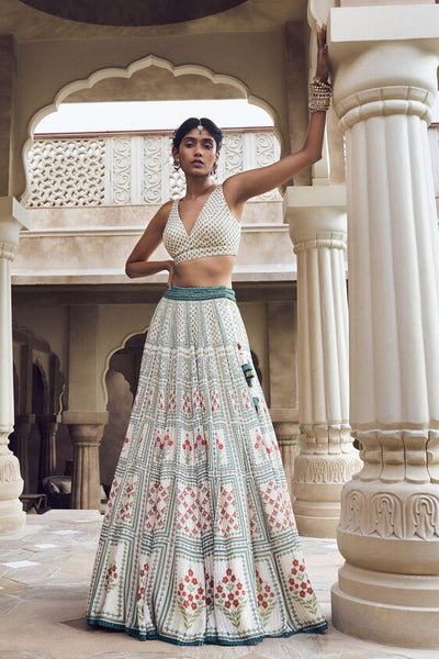 Dua Lehenga - Cream - The Grand Trunk