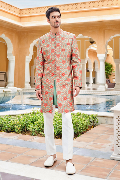 Trish Sherwani - Sage Green - The Grand Trunk