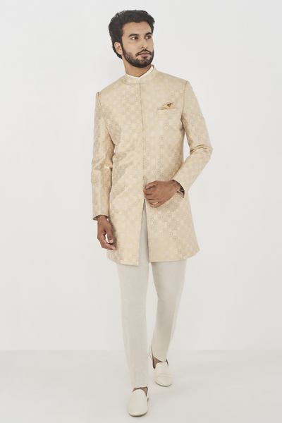 Agharr Sherwani - Gold - The Grand Trunk