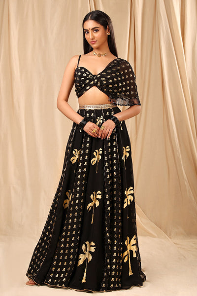 Black Wallflower Lehenga - The Grand Trunk