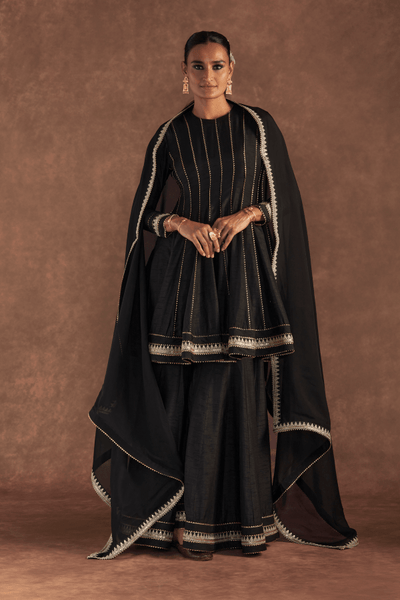 Black Sharara Set - The Grand Trunk