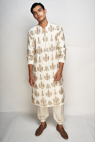 Payal Singhal  Embroidered Kurta with Jogger Pants - The Grand Trunk