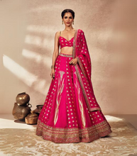 Load image into Gallery viewer, Pink Whispering Lily Lehenga Set