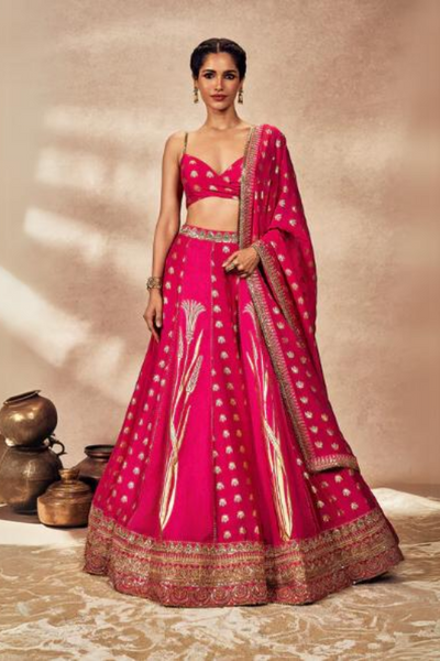 Pink Whispering Lily Lehenga Set