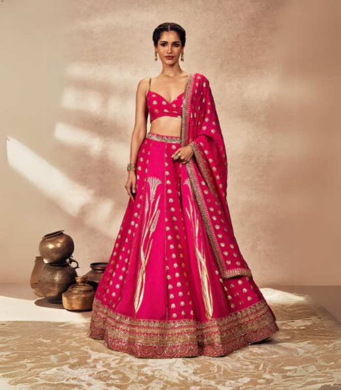 Pink Whispering Lily Lehenga Set