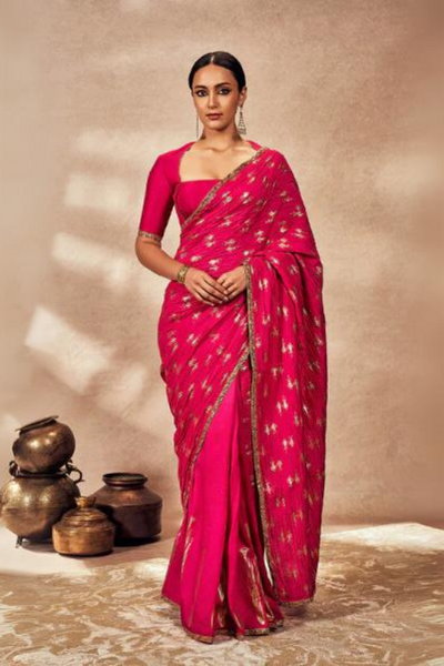 Pink Whispering Lily Crush Saree