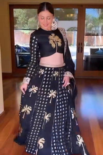 Masaba- Black Coco lehenga set - The Grand Trunk