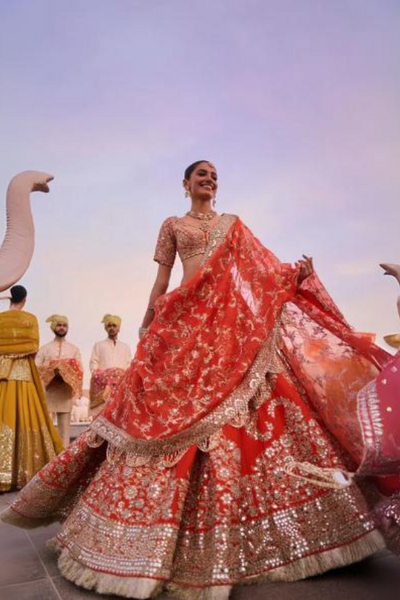 amber lehenga set