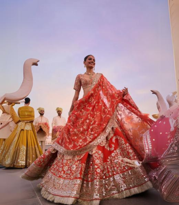 amber lehenga set