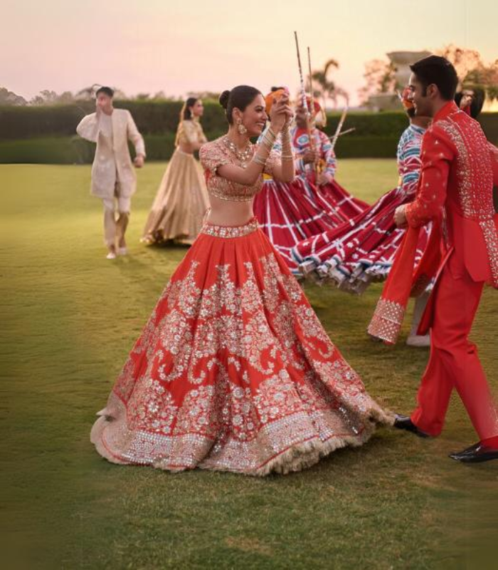 amber lehenga set