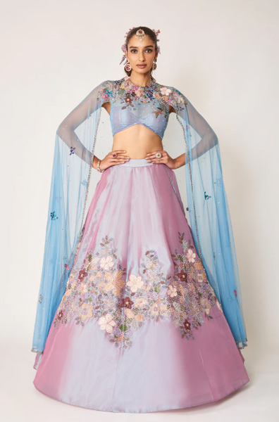 Aubepine Lehenga