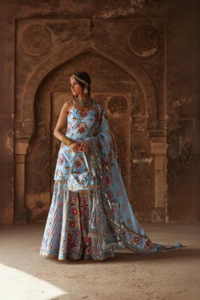 Powder Blue Gharara Set