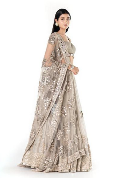 Silver Lehenga Set