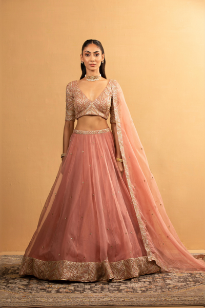 Onion Pink Lehenga Set