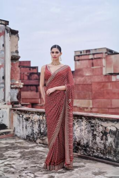 Arvia Printed Georgette Saree