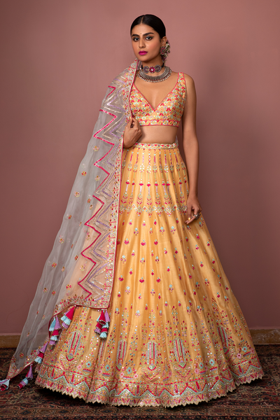 ORANGE LEHENGA SET - The Grand Trunk