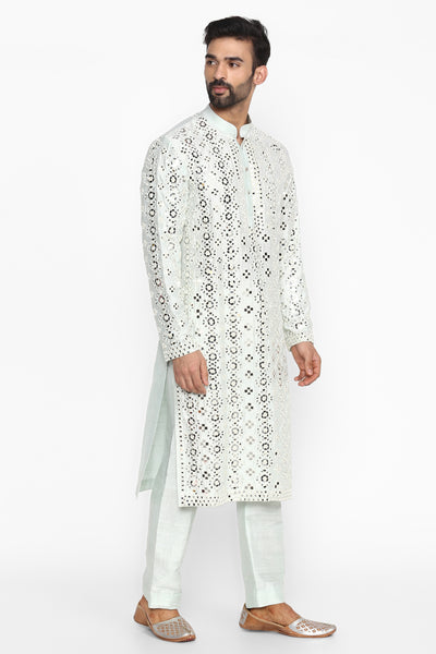 Abhinav Mishra Sky Blue  Kurta - The Grand Trunk