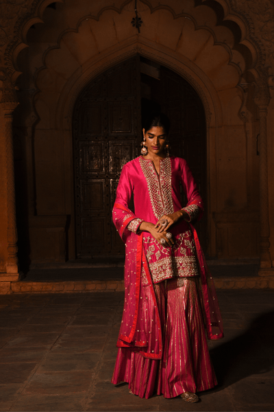 Renu Tandon -  Khushnuma Gota Sharara Suit - The Grand Trunk