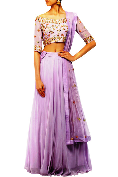 Lavender lengha set - The Grand Trunk