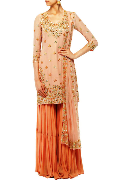 Baby pink sharara set - The Grand Trunk