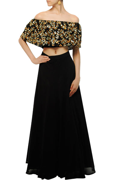 Black  crop top set - The Grand Trunk