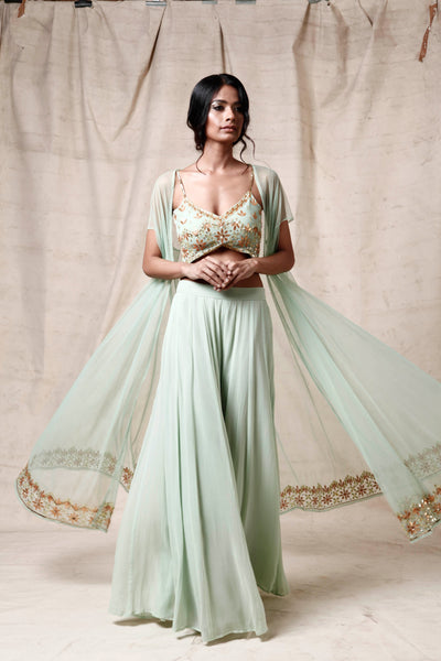 Mint green  cape set - The Grand Trunk