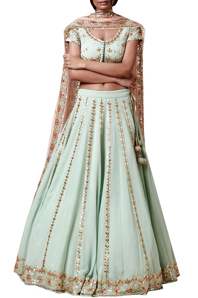 Mint  lengha set - The Grand Trunk