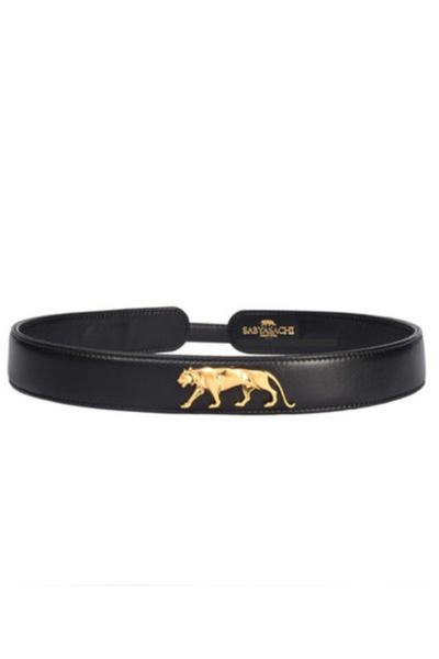 Royal Tiger Logo Sabyasachi Leather Buckle Belt - The Grand Trunk