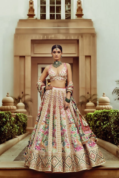 Mayyur Girotra- Ivory Lehenga Set - The Grand Trunk