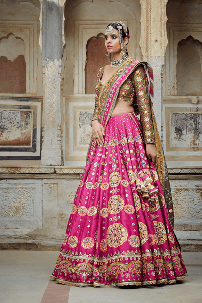 Mayyur Girotra- Hot Pink lehenga set - The Grand Trunk