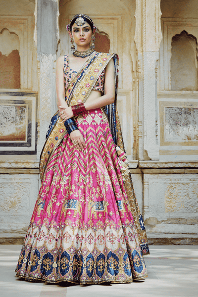 Mayyur Girotra - Hot Pink lehenga set - The Grand Trunk