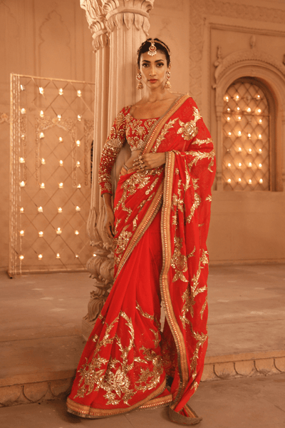 Renu Tandon -Surkh Bridal Saree - The Grand Trunk