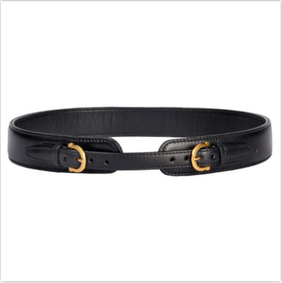 NEW Gucci-Men's Leather Belt Black Gold India